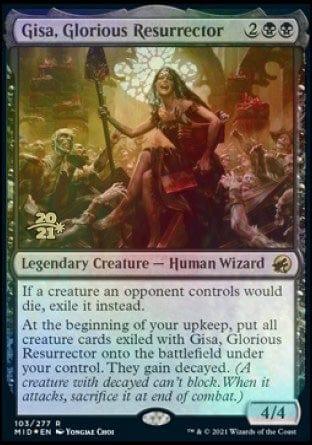 Magic: The Gathering MTG Single Gisa, Glorious Resurrector [Innistrad: Midnight Hunt Prerelease Promos]