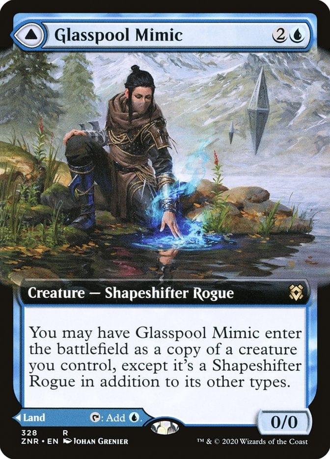 Magic: The Gathering MTG Single Glasspool Mimic // Glasspool Shore (Extended) [Zendikar Rising Extended Art]
