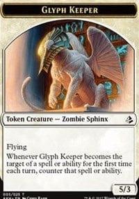 Magic: The Gathering MTG Single Glyph Keeper // Warrior Token [Amonkhet]