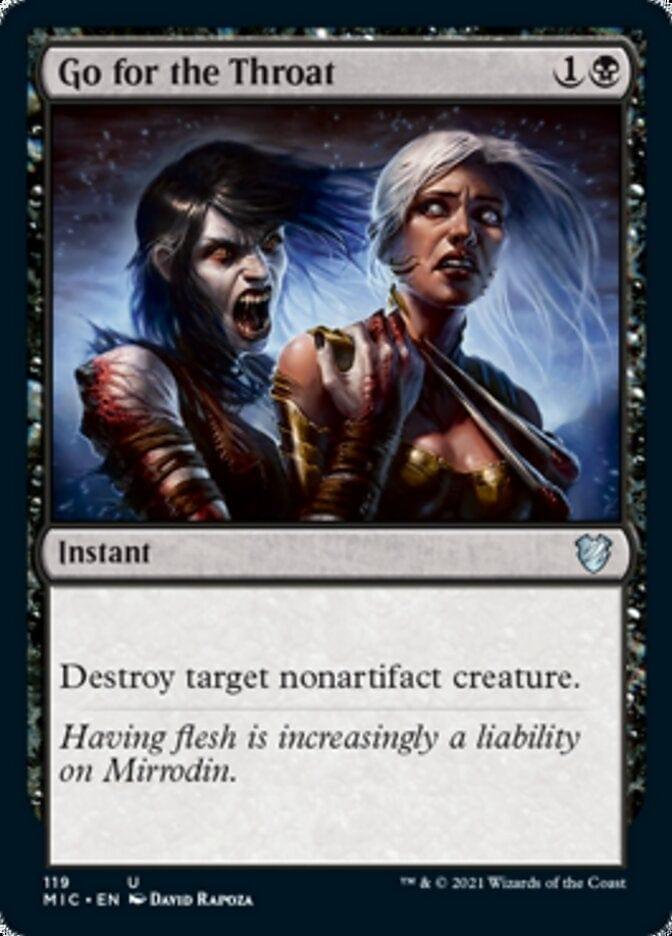 Magic: The Gathering MTG Single Go for the Throat [Innistrad: Midnight Hunt Commander]