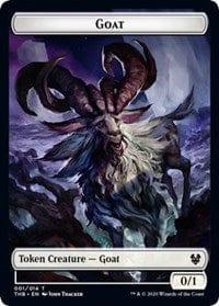 Magic: The Gathering MTG Single Goat // Human Soldier Double-sided Token [Theros Beyond Death]