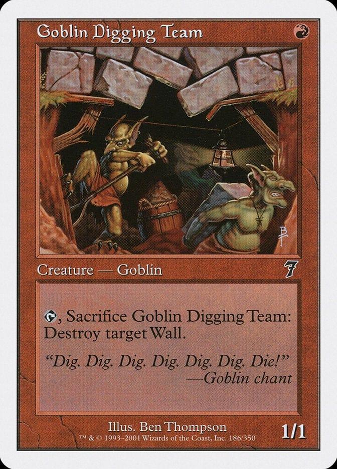 Magic: The Gathering MTG Single Goblin Digging Team [Seventh Edition]