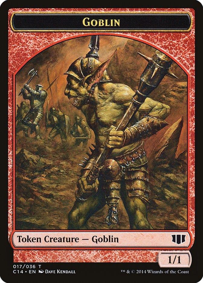 Magic: The Gathering MTG Single Goblin // Goat Double-sided Token [Commander 2014 Tokens]