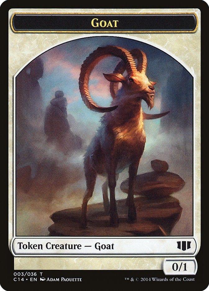 Magic: The Gathering MTG Single Goblin // Goat Double-sided Token [Commander 2014 Tokens]