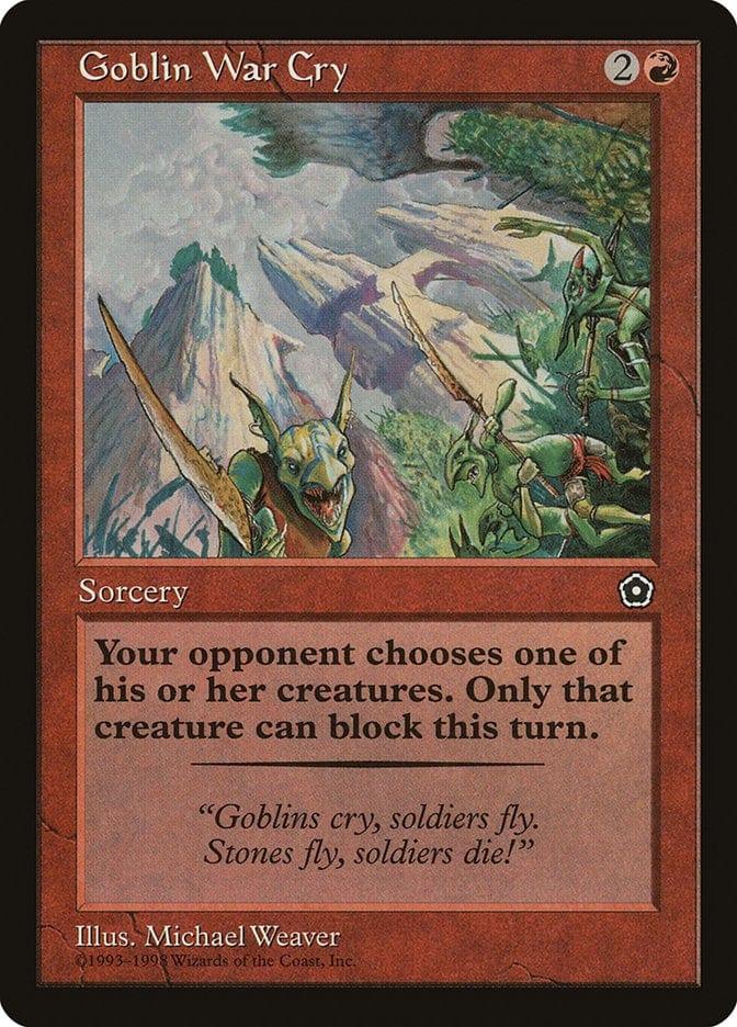 Magic: The Gathering MTG Single Goblin War Cry [Portal Second Age]
