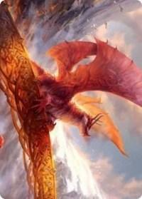Magic: The Gathering MTG Single Goldspan Dragon Art Card [Kaldheim: Art Series]