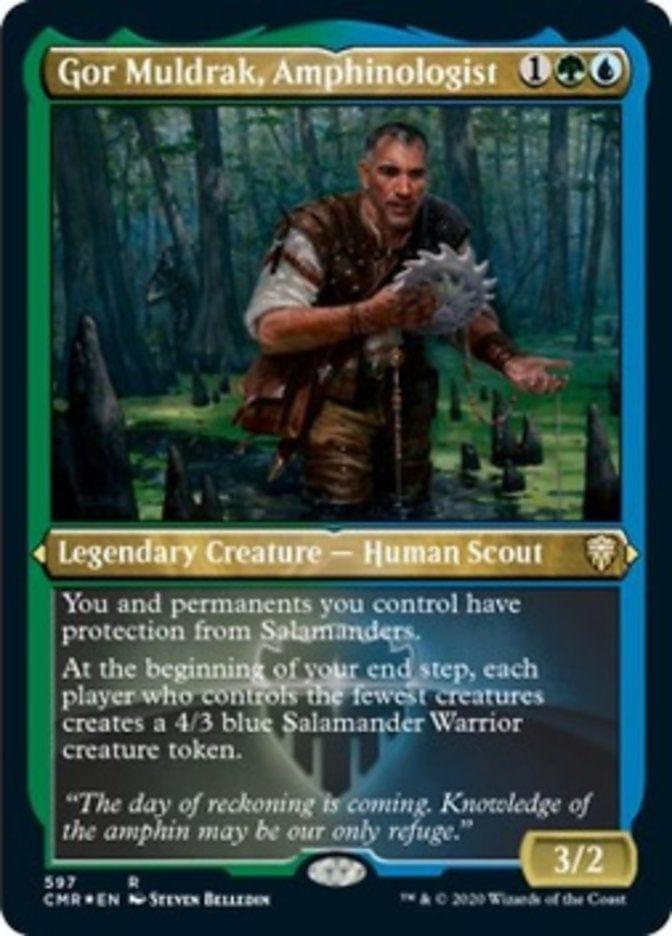 Magic: The Gathering MTG Single Gor Muldrak, Amphinologist [Commander Legends Etched]