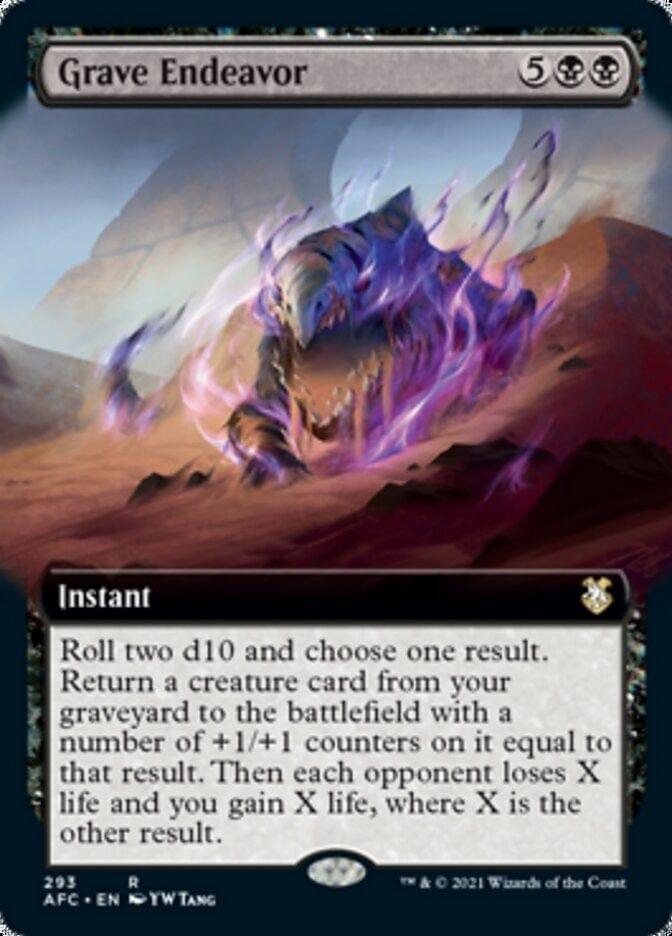 Magic: The Gathering MTG Single Grave Endeavor (Extended) [Dungeons & Dragons: Adventures in the Forgotten Realms Commander]