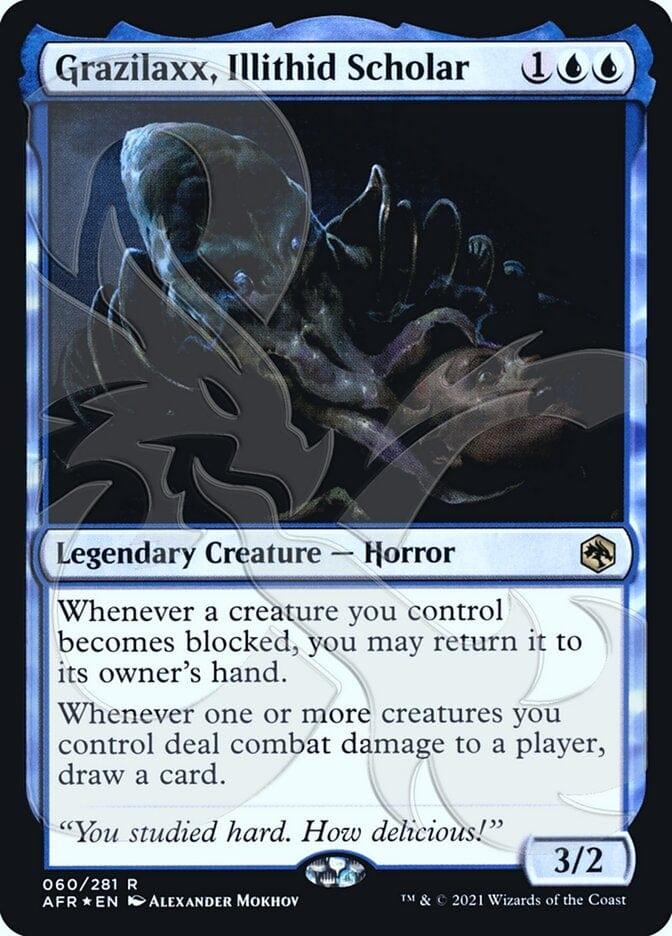 Magic: The Gathering MTG Single Grazilaxx, Illithid Scholar (Ampersand Promo) [Dungeons & Dragons: Adventures in the Forgotten Realms Promos]