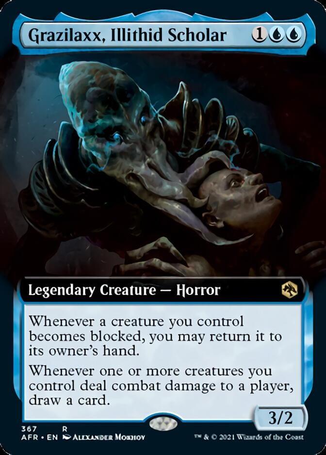 Magic: The Gathering MTG Single Grazilaxx, Illithid Scholar (Extended) [Dungeons & Dragons: Adventures in the Forgotten Realms]
