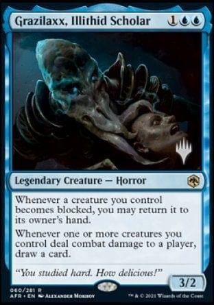 Magic: The Gathering MTG Single Grazilaxx, Illithid Scholar (Promo Pack) [Dungeons & Dragons: Adventures in the Forgotten Realms Promos]