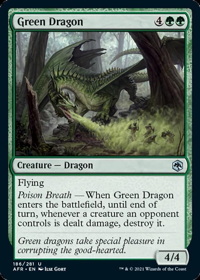 Magic: The Gathering MTG Single Green Dragon [Dungeons & Dragons: Adventures in the Forgotten Realms]