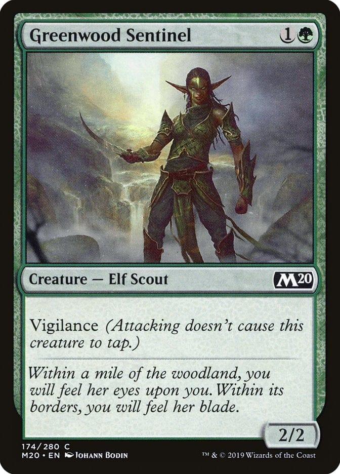 Magic: The Gathering MTG Single Greenwood Sentinel [Core Set 2020]