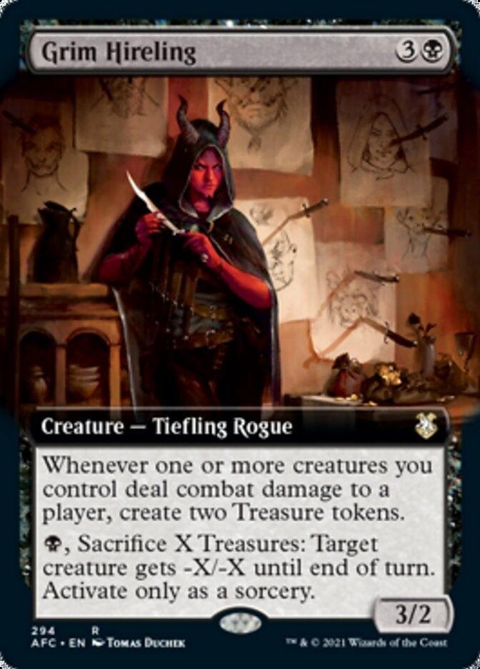 Magic: The Gathering MTG Single Grim Hireling (Extended) [Dungeons & Dragons: Adventures in the Forgotten Realms Commander]