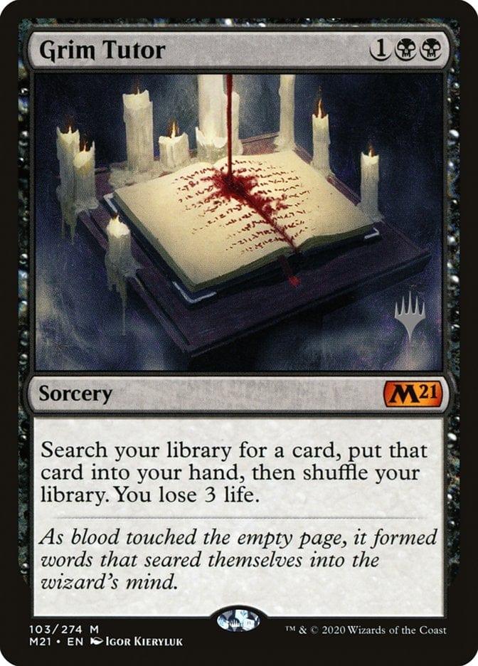 Magic: The Gathering MTG Single Grim Tutor (Promo Pack) [Core Set 2021 Promos]