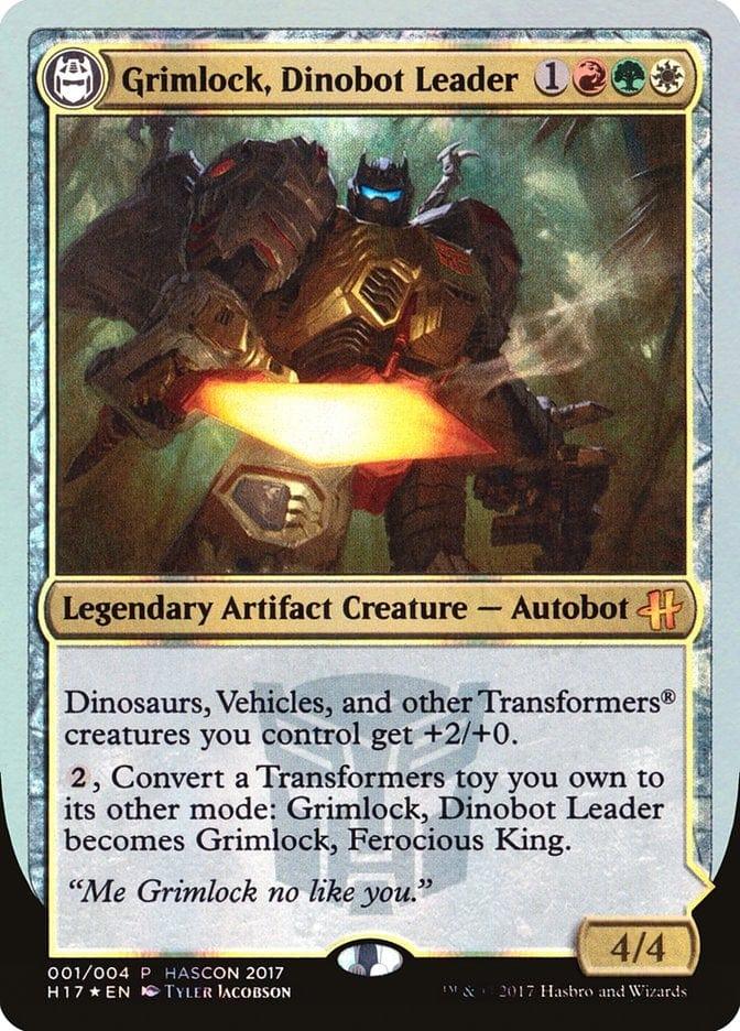 Magic: The Gathering MTG Single Grimlock, Dinobot Leader // Grimlock, Ferocious King [HasCon 2017]