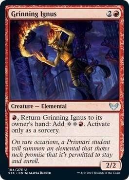 Magic: The Gathering MTG Single Grinning Ignus [Strixhaven: School of Mages]