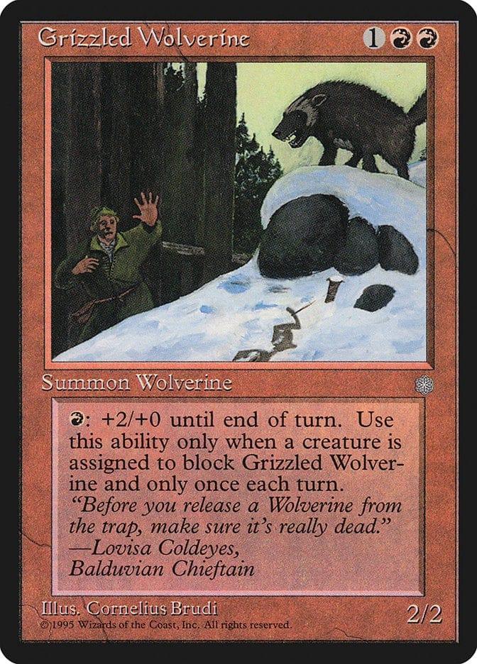 Magic: The Gathering MTG Single Grizzled Wolverine [Ice Age]