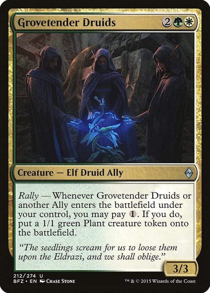 Magic: The Gathering MTG Single Grovetender Druids [Battle for Zendikar]