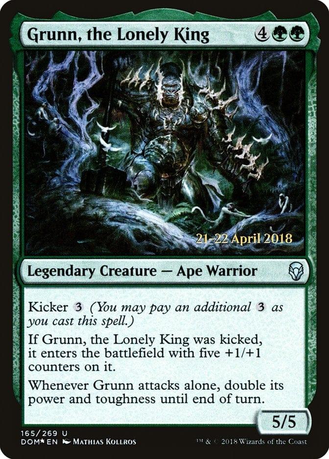 Magic: The Gathering MTG Single Grunn, the Lonely King  [Dominaria Prerelease Promos]