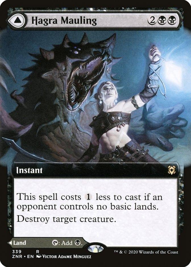 Magic: The Gathering MTG Single Hagra Mauling // Hagra Broodpit (Extended) [Zendikar Rising Extended Art]