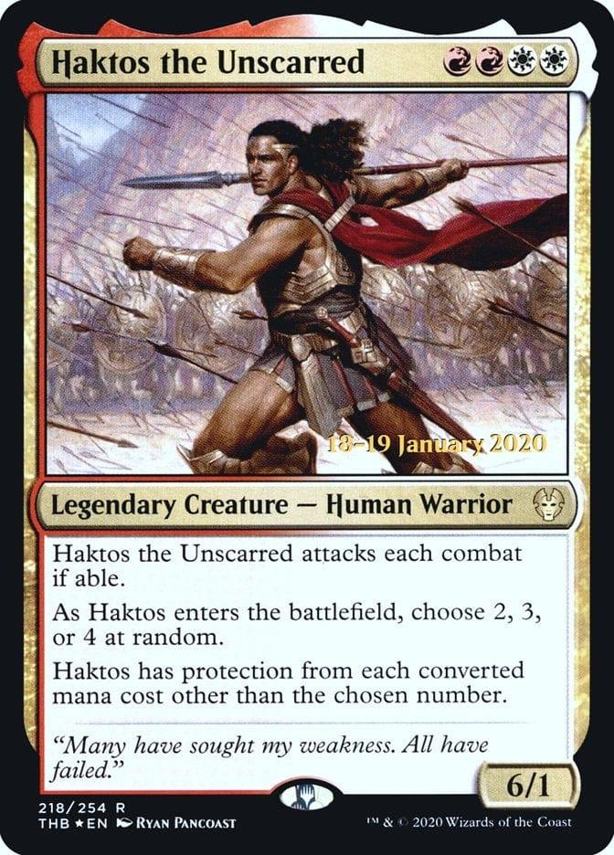 Magic: The Gathering MTG Single Haktos the Unscarred [Theros Beyond Death Prerelease Promos]