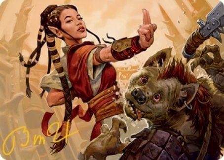 Magic: The Gathering MTG Single Half-Elf Monk Art Card (Gold-Stamped Signature) [Dungeons & Dragons: Adventures in the Forgotten Realms Art Series]