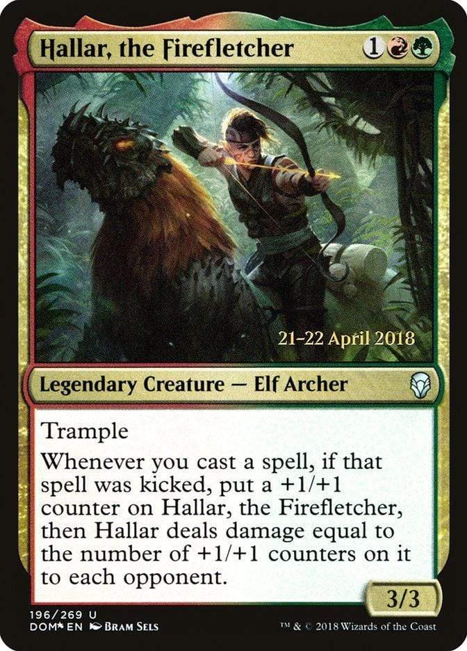 Magic: The Gathering MTG Single Hallar, the Firefletcher  [Dominaria Prerelease Promos]