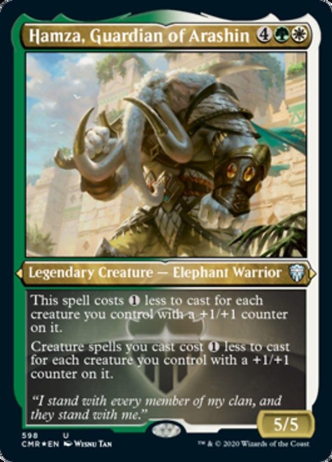 Magic: The Gathering MTG Single Hamza, Guardian of Arashin [Commander Legends Etched]