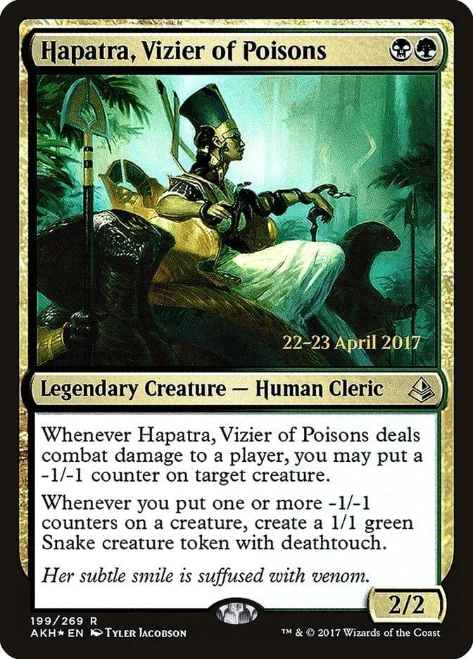 Magic: The Gathering MTG Single Hapatra, Vizier of Poisons  [Amonkhet Prerelease Promos]