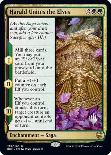 Magic: The Gathering MTG Single Harald Unites the Elves [Kaldheim Promo Pack]