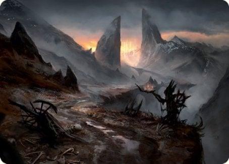 Magic: The Gathering MTG Single Haunted Ridge Art Card [Innistrad: Midnight Hunt Art Series]