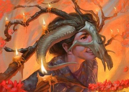 Magic: The Gathering MTG Single Hedgewitch's Mask Art Card [Innistrad: Midnight Hunt Art Series]