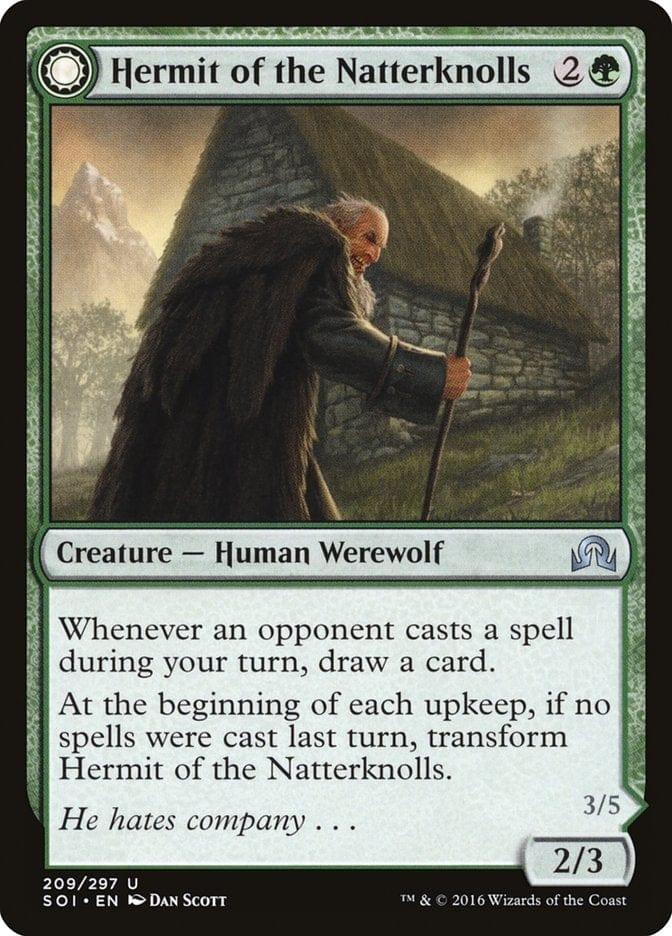 Magic: The Gathering MTG Single Hermit of the Natterknolls // Lone Wolf of the Natterknolls [Shadows over Innistrad]