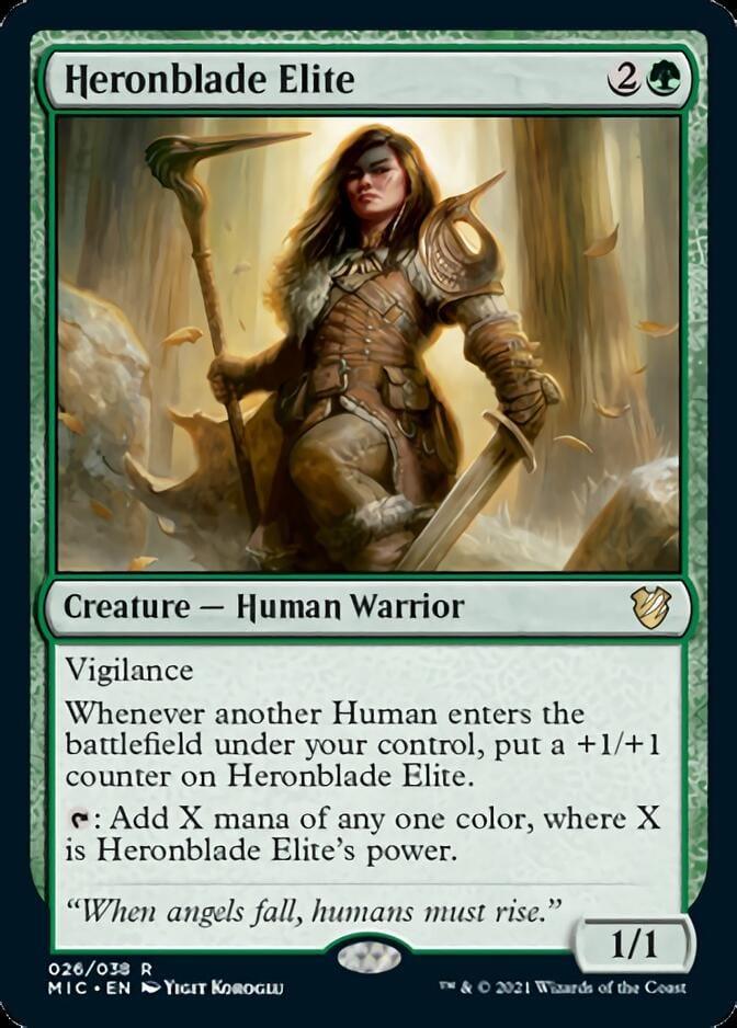 Magic: The Gathering MTG Single Heronblade Elite [Innistrad: Midnight Hunt Commander]