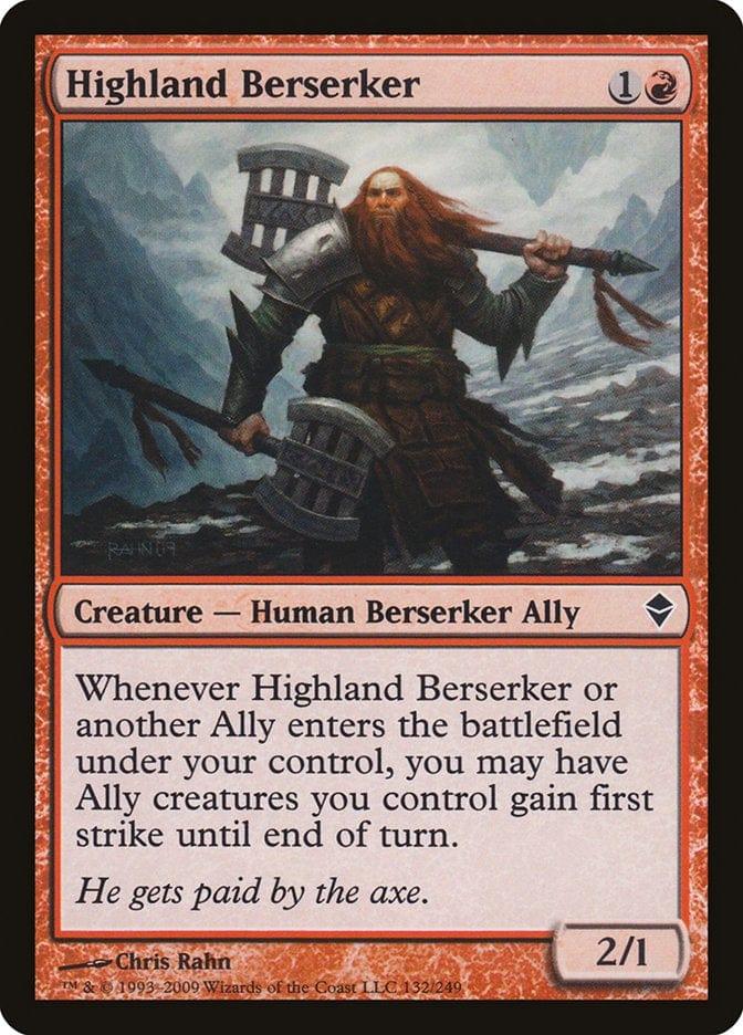 Magic: The Gathering MTG Single Highland Berserker [Zendikar]