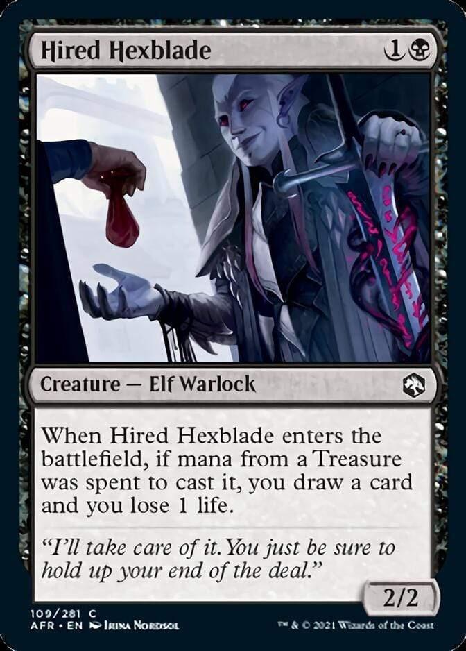 Magic: The Gathering MTG Single Hired Hexblade [Dungeons & Dragons: Adventures in the Forgotten Realms]