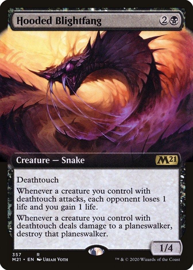 Magic: The Gathering MTG Single Hooded Blightfang (Extended) [Core Set 2021]