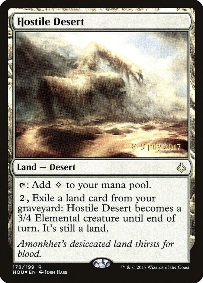 Magic: The Gathering MTG Single Hostile Desert  [Hour of Devastation Prerelease Promos]