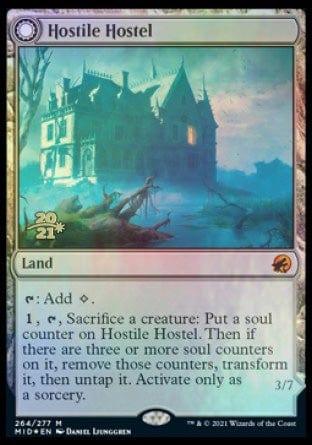 Magic: The Gathering MTG Single Hostile Hostel // Creeping Inn [Innistrad: Midnight Hunt Prerelease Promos]