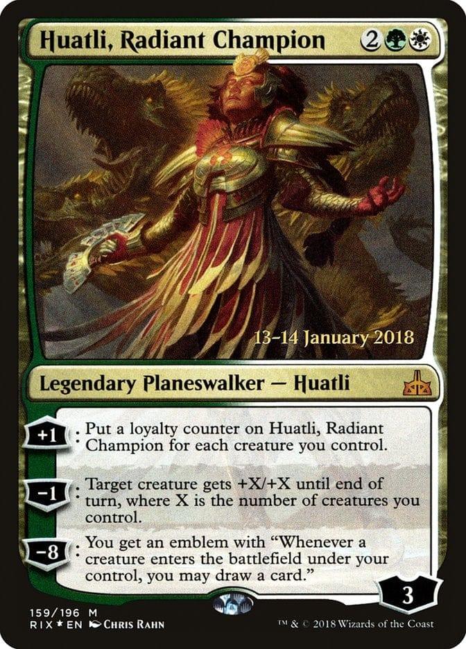 Magic: The Gathering MTG Single Huatli, Radiant Champion [Rivals of Ixalan Prerelease Promos]