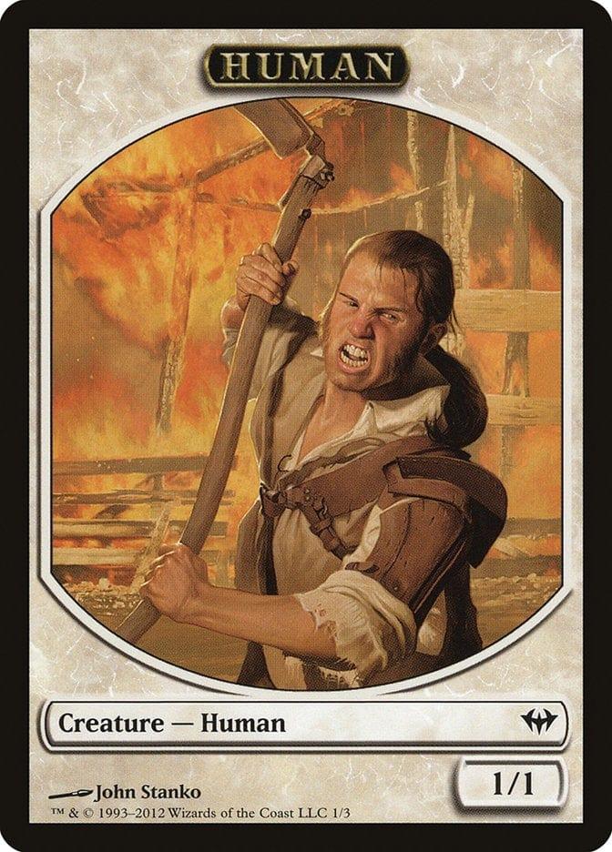 Magic: The Gathering MTG Single Human [Dark Ascension Tokens]