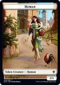 Magic: The Gathering MTG Single Human // Food (15) Double-sided Token [Throne of Eldraine]