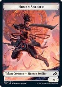 Magic: The Gathering MTG Single Human Soldier (003) // Zombie Double-sided Token [Commander 2020]