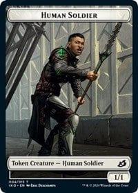 Magic: The Gathering MTG Single Human Soldier (004) // Zombie Double-sided Token [Commander 2020]