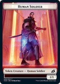Magic: The Gathering MTG Single Human Soldier (005) // Zombie Double-sided Token [Commander 2020]