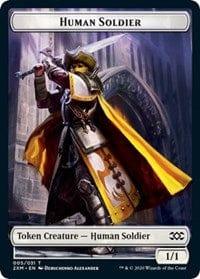 Magic: The Gathering MTG Single Human Soldier // Servo Double-sided Token [Double Masters]