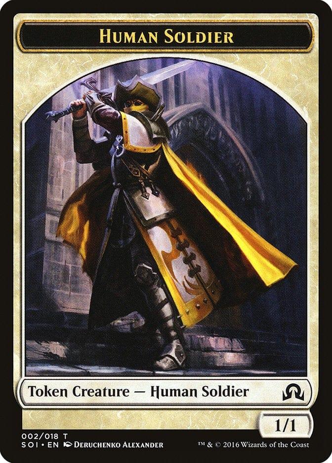 Magic: The Gathering MTG Single Human Soldier [Shadows over Innistrad Tokens]