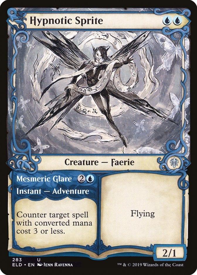 Magic: The Gathering MTG Single Hypnotic Sprite // Mesmeric Glare (Showcase) [Throne of Eldraine]