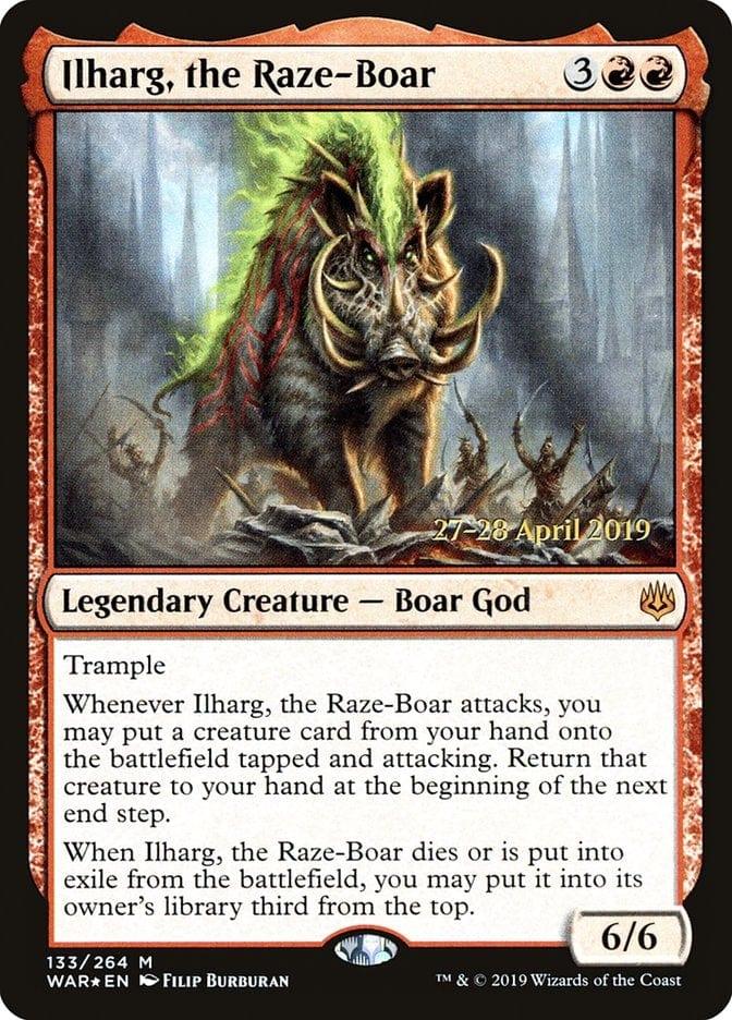 Magic: The Gathering MTG Single Ilharg, the Raze-Boar  [War of the Spark Prerelease Promos]